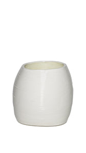 Round White Vessel