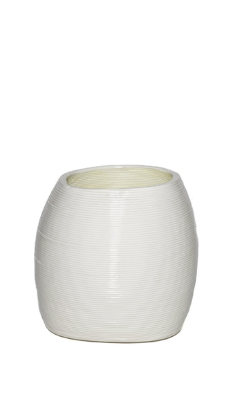 Round White Vessel